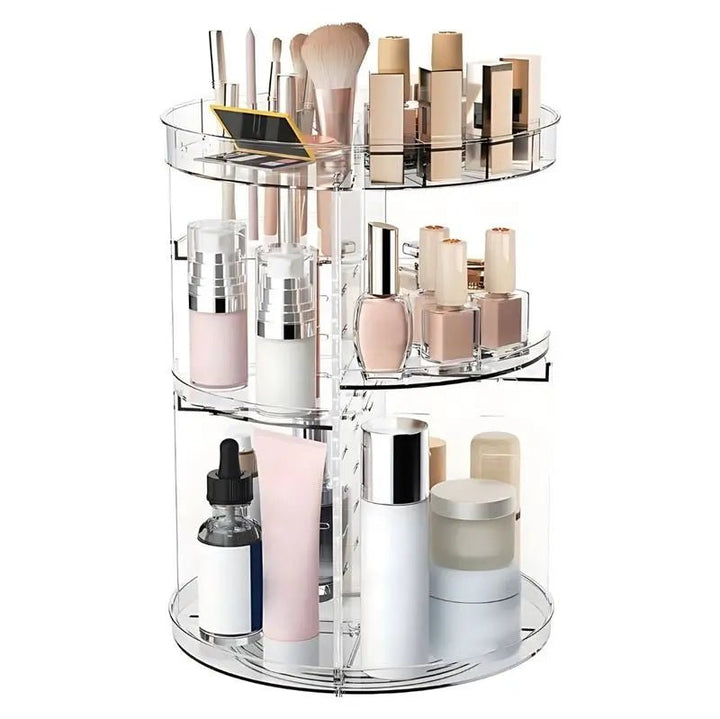 UNIQ 360 - Degree Rotating Makeup Organizer - Clear - Organiser