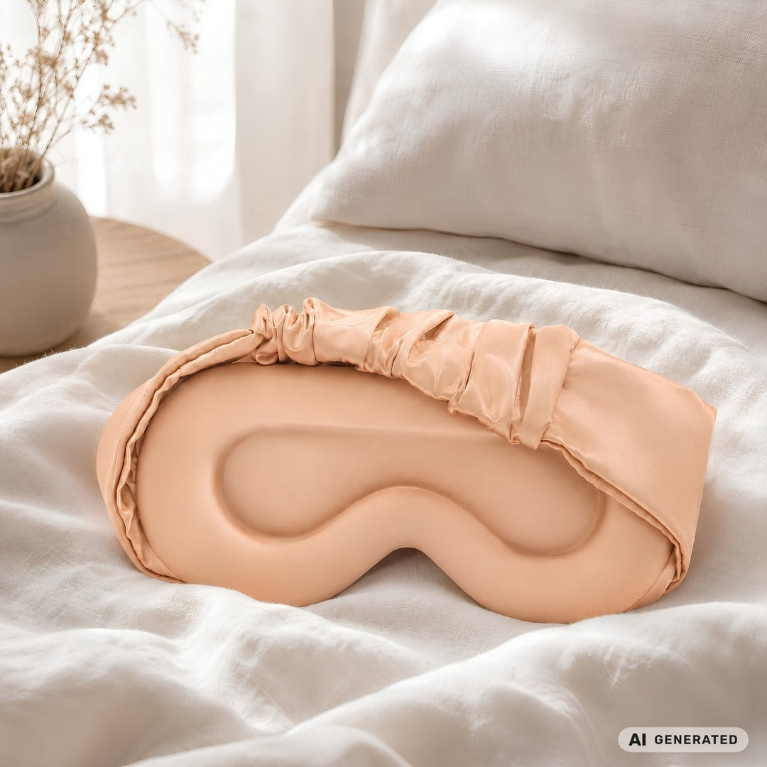 UNIQ Dream Cloud 3D Sleeping Eye Mask Light-Blocking - Apricot – image 8