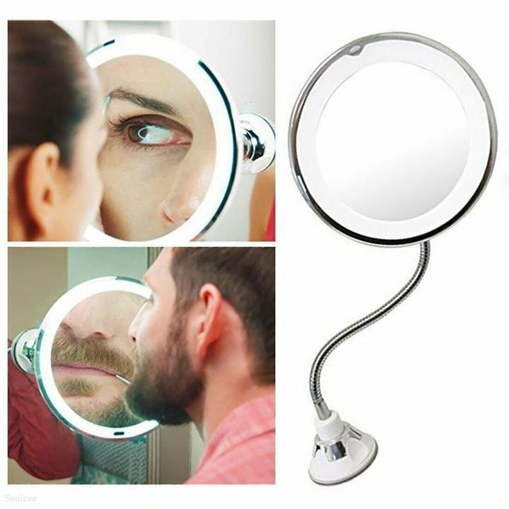 UNIQ Flexible Mirror with LED light &amp; 10x magnification - | Fashiongirl