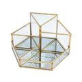 UNIQ Geometric Makeup Organiser – Gold – | Fashiongirl