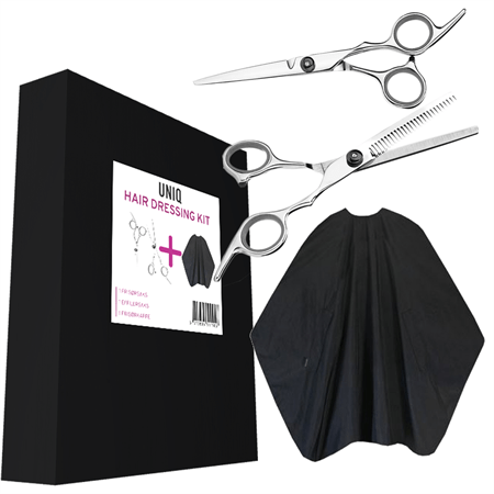 UNIQ Friseurscheren-Set für Haarschnitte zu Hause inkl. Friseurkappe – Haarstyling-Werkzeug | Fashiongirl