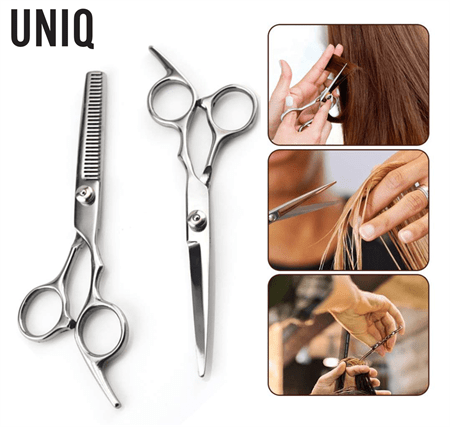 UNIQ Friseurscheren-Set für Haarschnitte zu Hause inkl. Friseurkappe – Haarstyling-Werkzeug | Fashiongirl