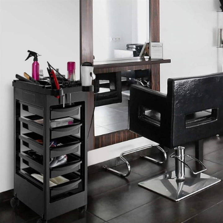 UNIQ Friseurwagen / Rolltisch – Schwarz – | Fashiongirl