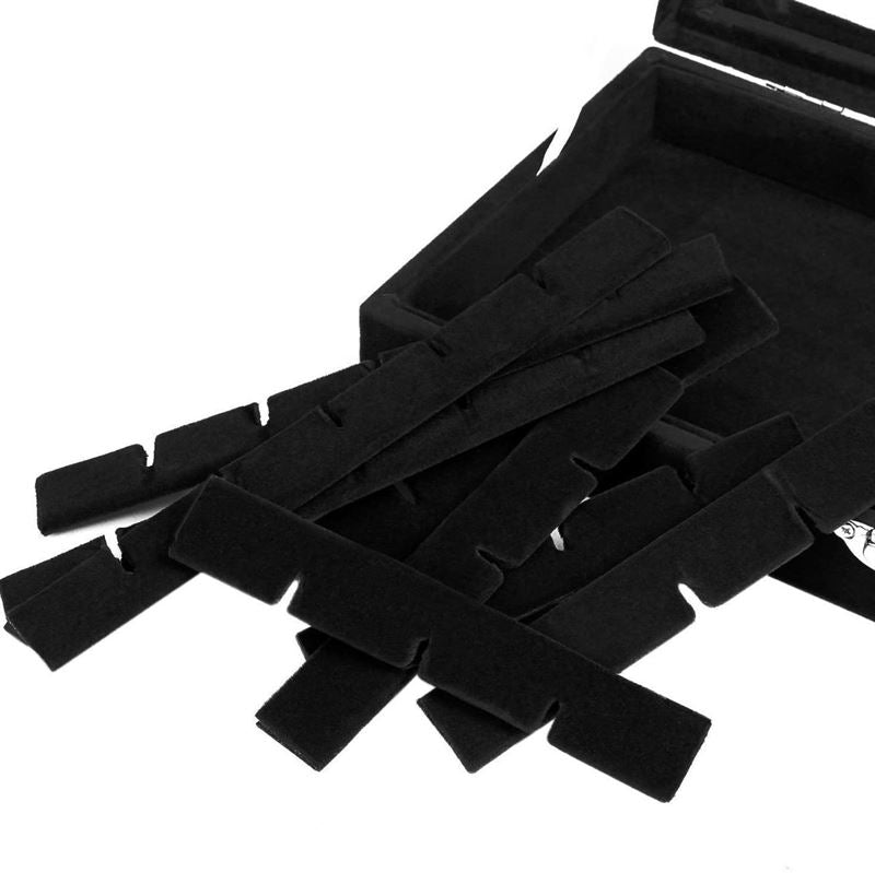 UNIQ Schmuckschatulle aus schwarzem Velours – Schmuckschatulle