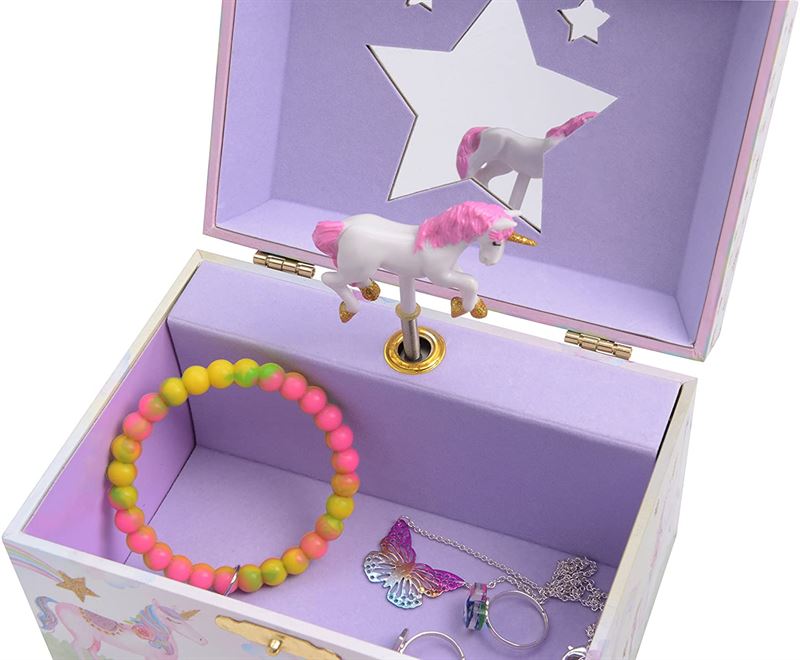 UNIQ Kids Jewellery Box with Music Ballerina (Unicorn) - Pink/White - Jewelry Box