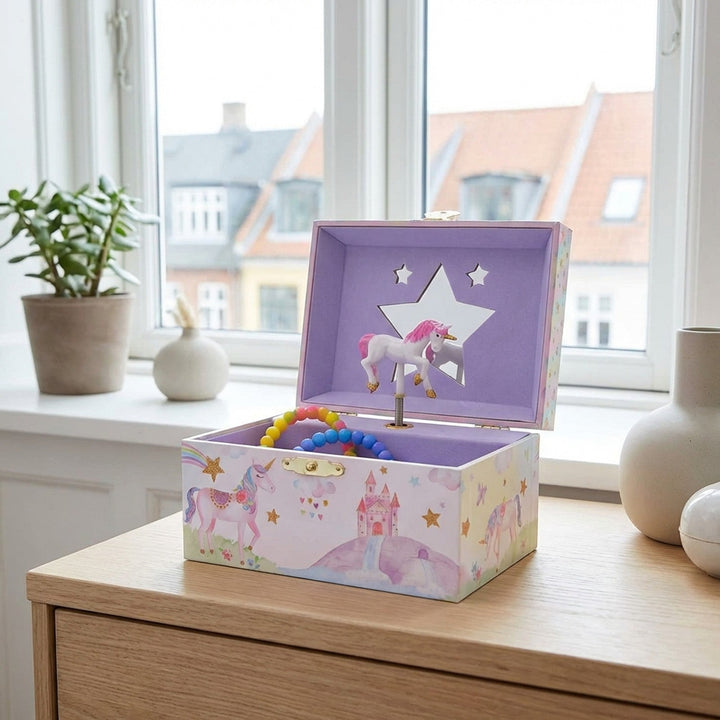 UNIQ Kids Jewellery Box with Music Ballerina (Unicorn) - Pink/White - Jewelry Box