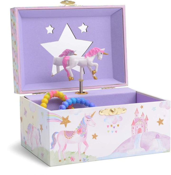 UNIQ Kids Jewellery Box with Music Ballerina (Unicorn) - Pink/White - Jewelry Box