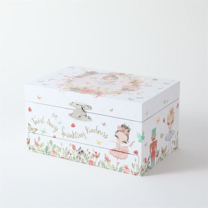 UNIQ Kids Jewellery Box with Music Ballerina - White - Jewelry Box