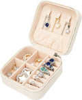 UNIQ Leatherette jewellery box for earrings - White Square - white - Jewelry Box