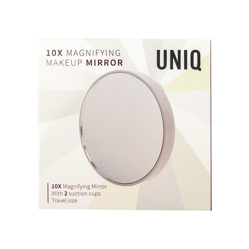 UNIQ Makeup mirror 10X magnification with suction cup - White - | Fashiongirl