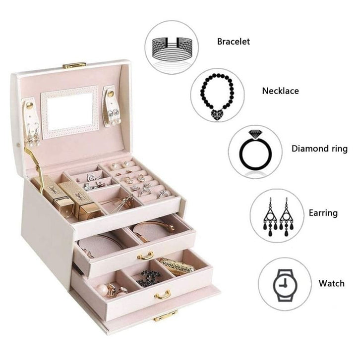 UNIQ Nellia Jewellery Box - Cream White - Jewelry Box