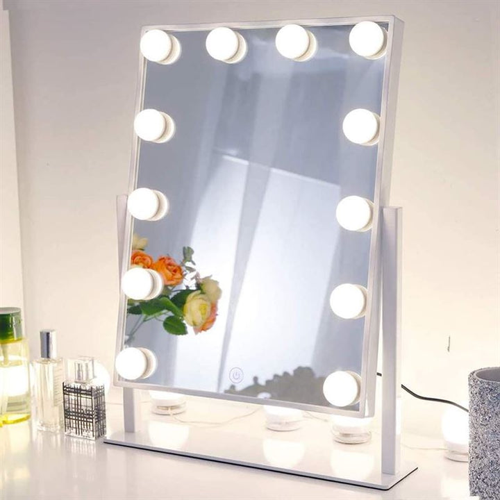 UNIQ New York Mega - Makeup mirror 12 bulbs - White - | Fashiongirl