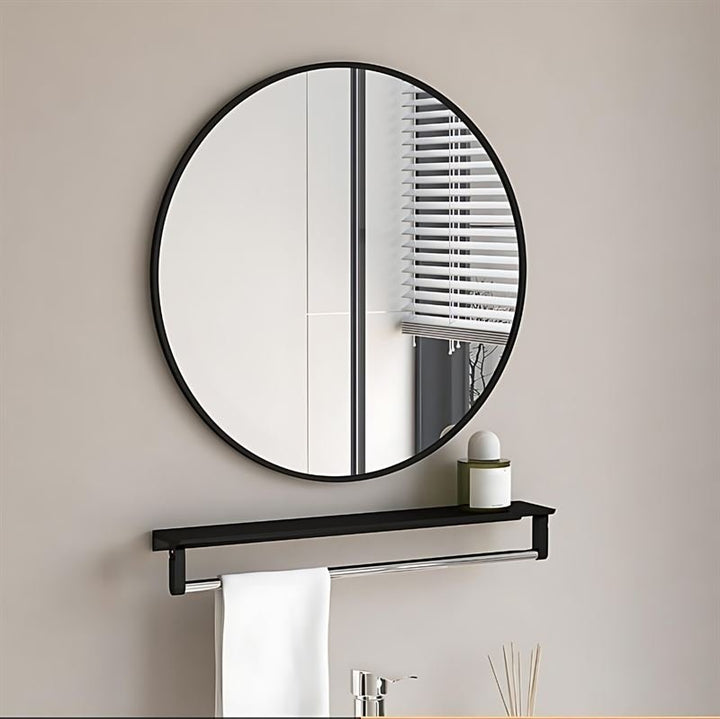 UNIQ Oslo Round Mirror - Ø50 cm Black - | Fashiongirl