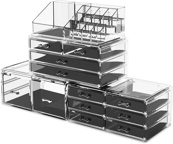 UNIQ XXL Organiser with 12 drawers and 16 compartments - Transparent - Organiser