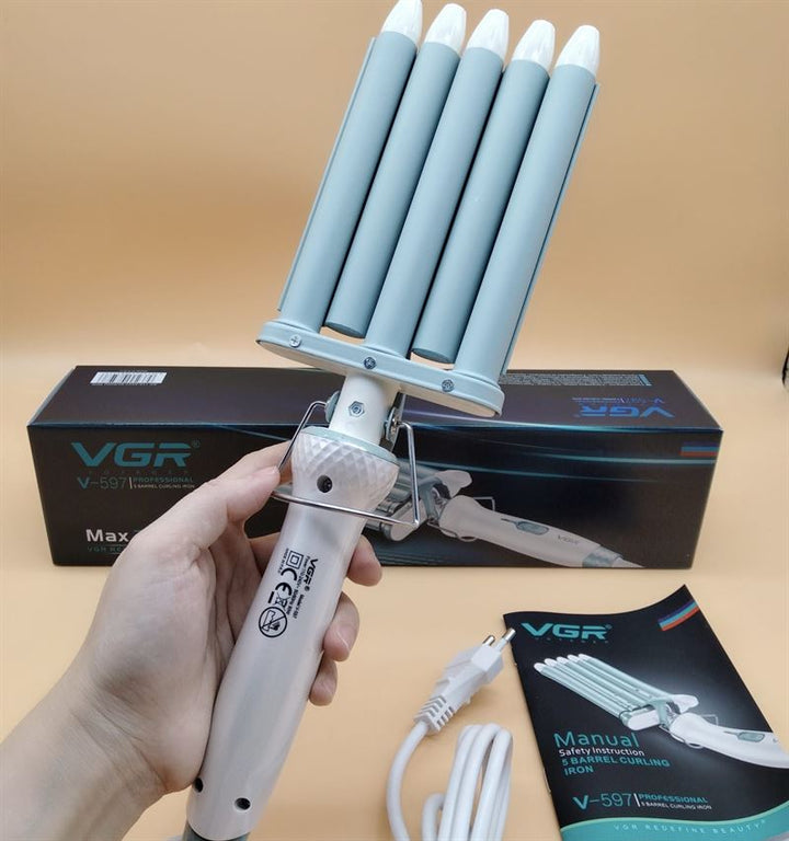 VGR Pro Hair Waver Curling Iron with 5 barrels - V - 597 - | Fashiongirl